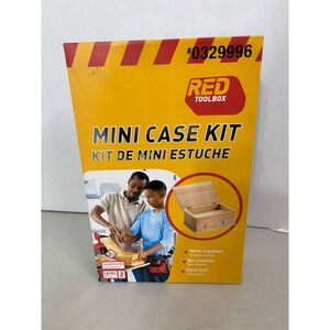 RED TOOLBOX MINI CASE KIT LEVEL 2 CARPENTRY BUILDING CRAFT SET 0329996